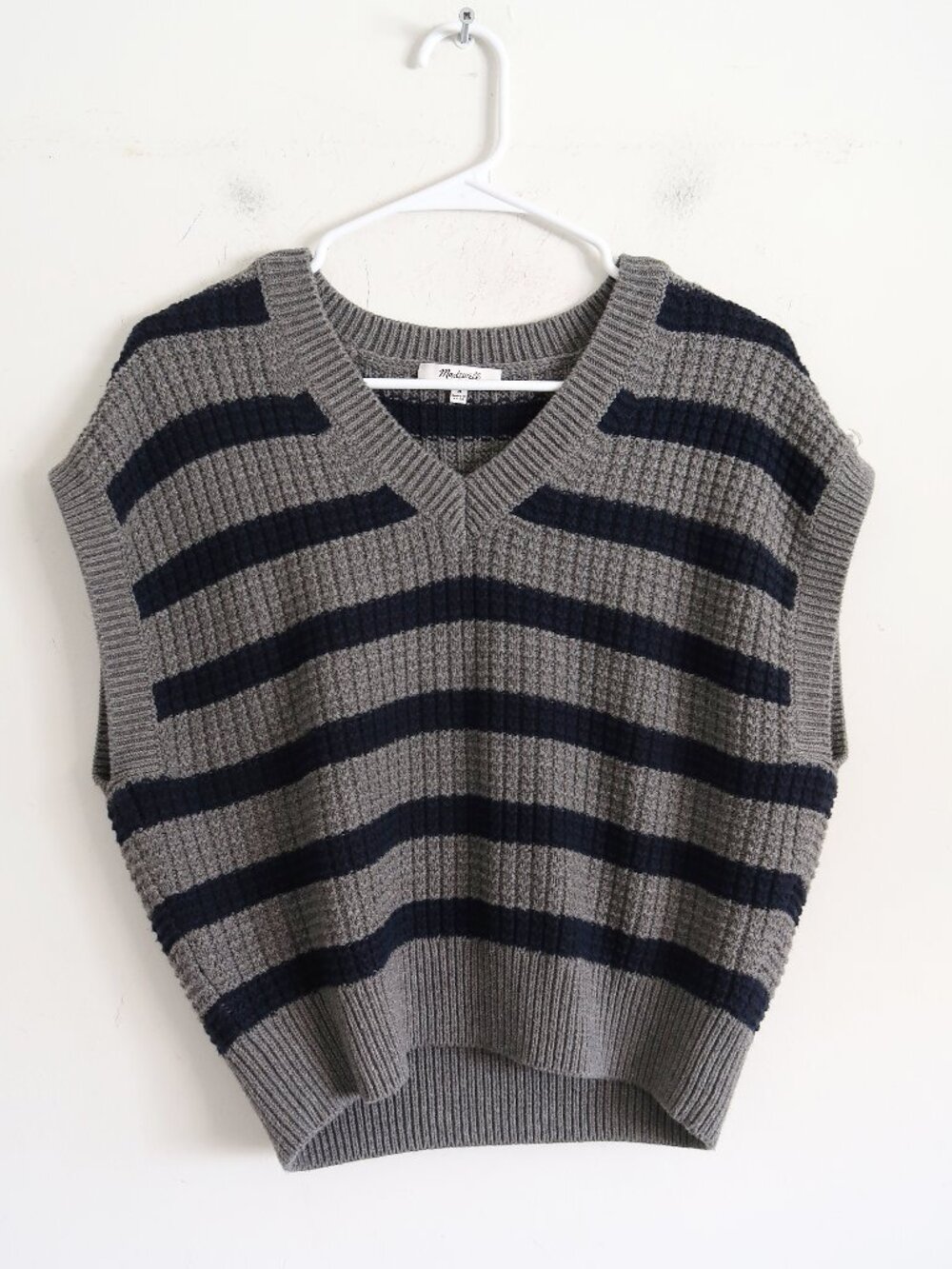 Madewell Gray Blue Sweater Vest - Size Medum